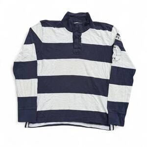Y2K Aeropostale Striped Longsleeve Polo Shirt